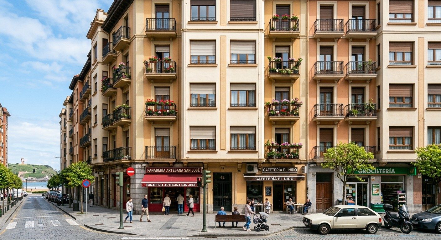 Residential building façade